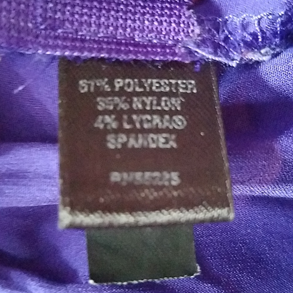 Express Dark Purple Cap-Sleeve Blouse - Picture 6 of 6
